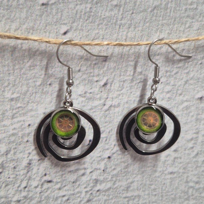 Boucles d'oreilles spirales 