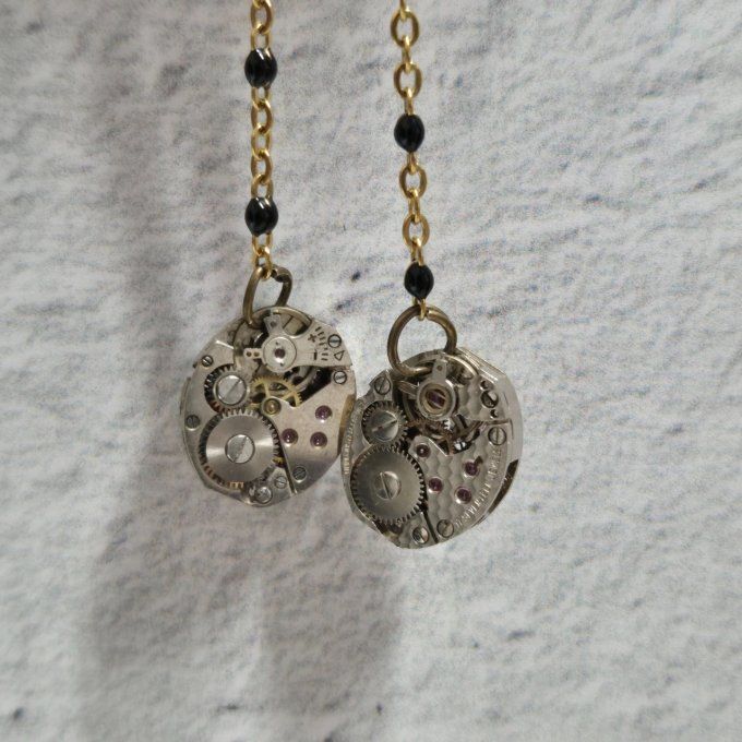 Boucles d'oreilles mouvements de montres